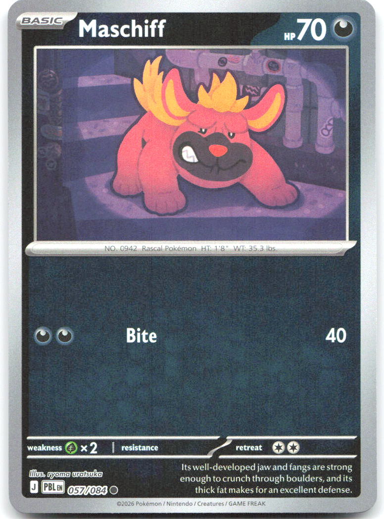 Maschiff Reverse Holo Common ME05 Pitch Black 057/084 NM ryoma uratsuka