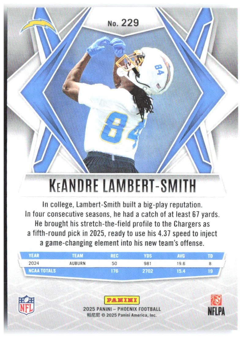 KeAndre Lambert-Smith Panini Phoenix - Silver Pyramids Prizm 229 2025 Chargers
