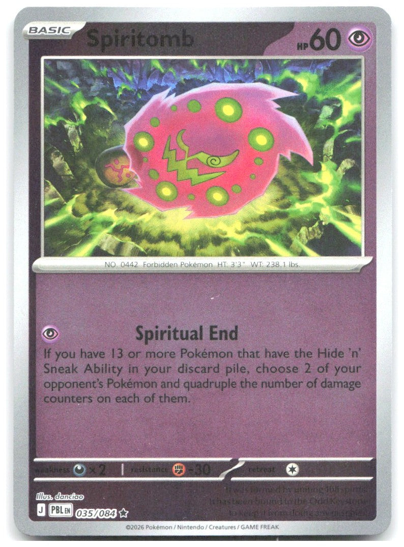 Spiritomb Reverse Holo Rare ME05 Pitch Black 035/084 NM danciao