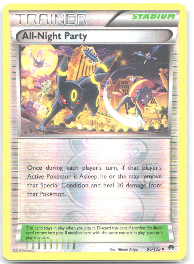 All Night Party Reverse Holo Uncommon XY BREAKpoint 96/122 NM Hitoshi Ariga