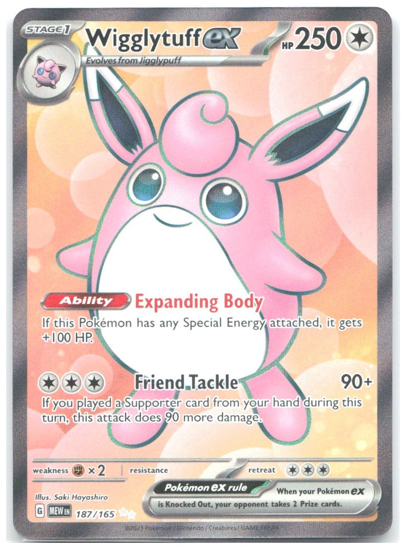 Wigglytuff ex Holo Ultra Rare SV Scarlet & Violet 151 187/165 NM Saki Hayashiro
