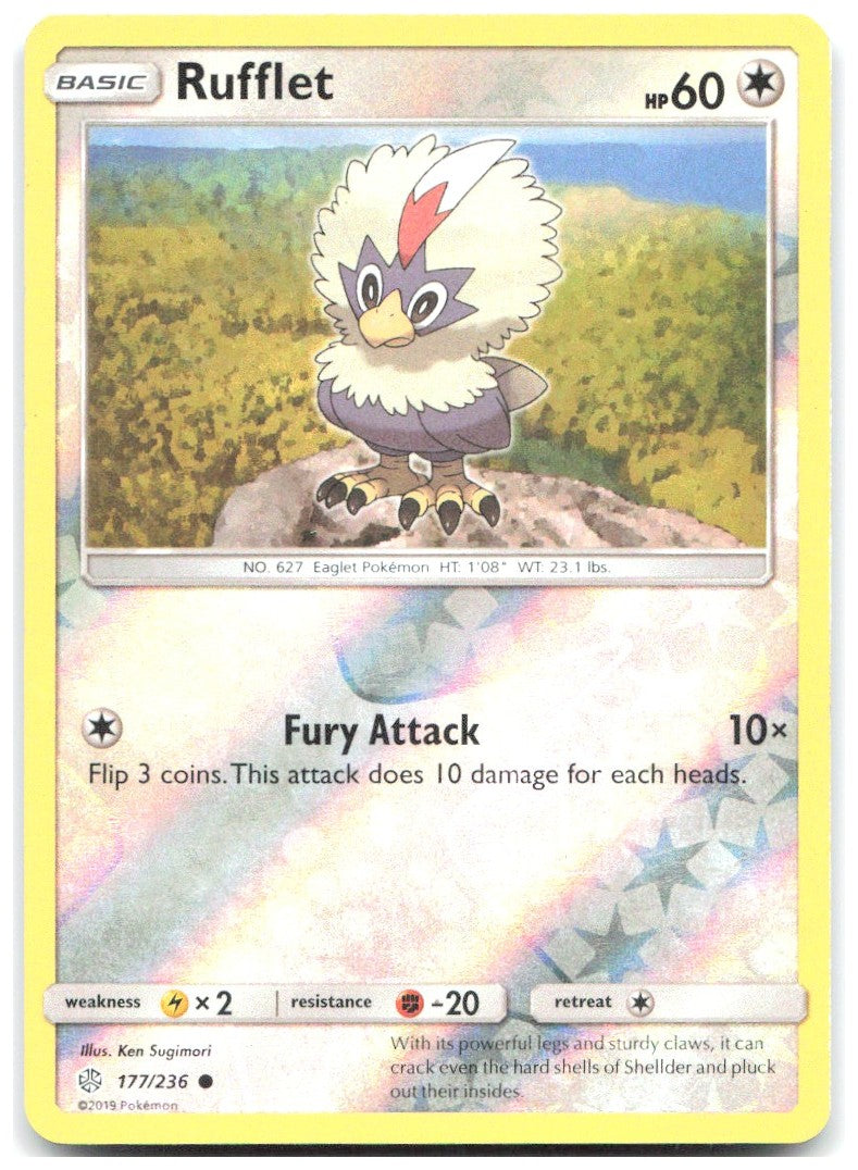 Rufflet Reverse Holo Common SM Cosmic Eclipse 177/236 NM Ken Sugimori