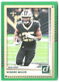 Kendre Miller Donruss - Press Proofs Green 209 2025 New Orleans Saints