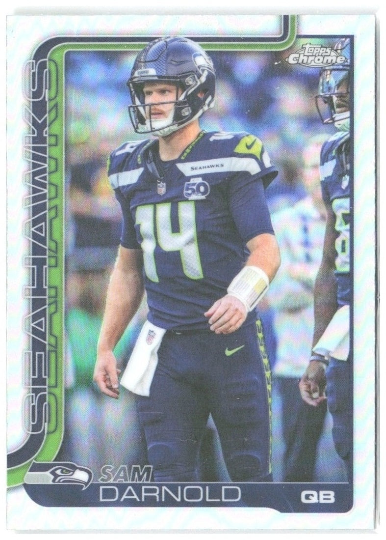 Sam Darnold Topps Chrome - Refractor 275 2025 Seattle Seahawks