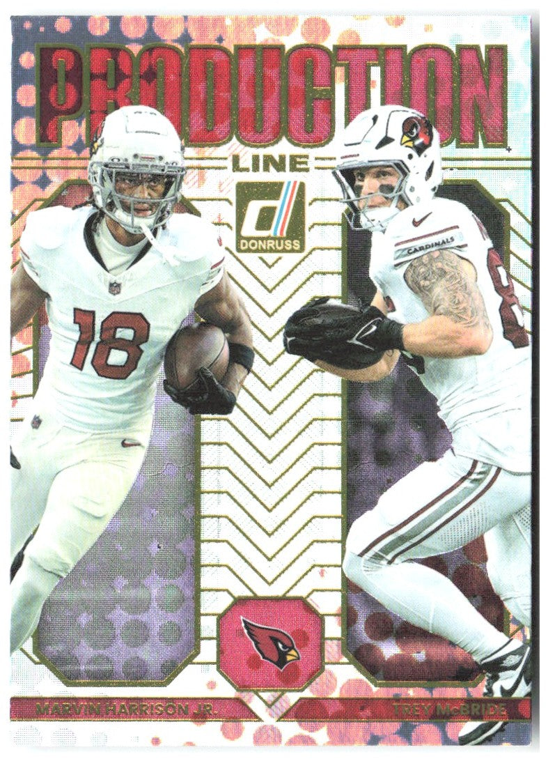 Marvin Harrison Jr. / Trey McBride Donruss - Production Line 18 2025 Cardinals