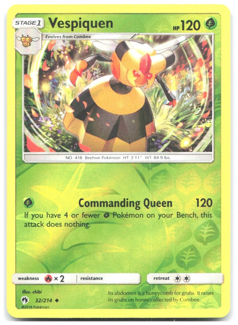 Vespiquen Reverse Holo Uncommon SM Lost Thunder 32/214 NM chibi