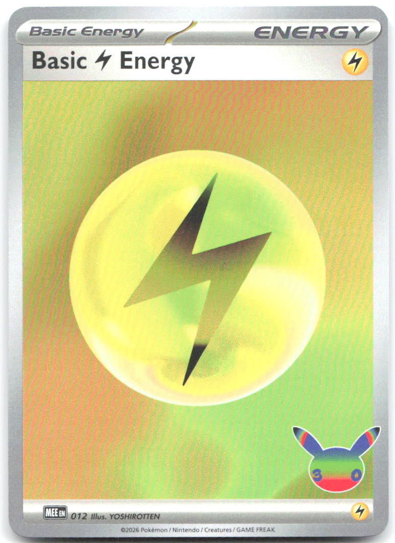 Basic Lightning Energy 30th Celebration Holo Futuristic Rare 012 NM YOSHIROTTEN