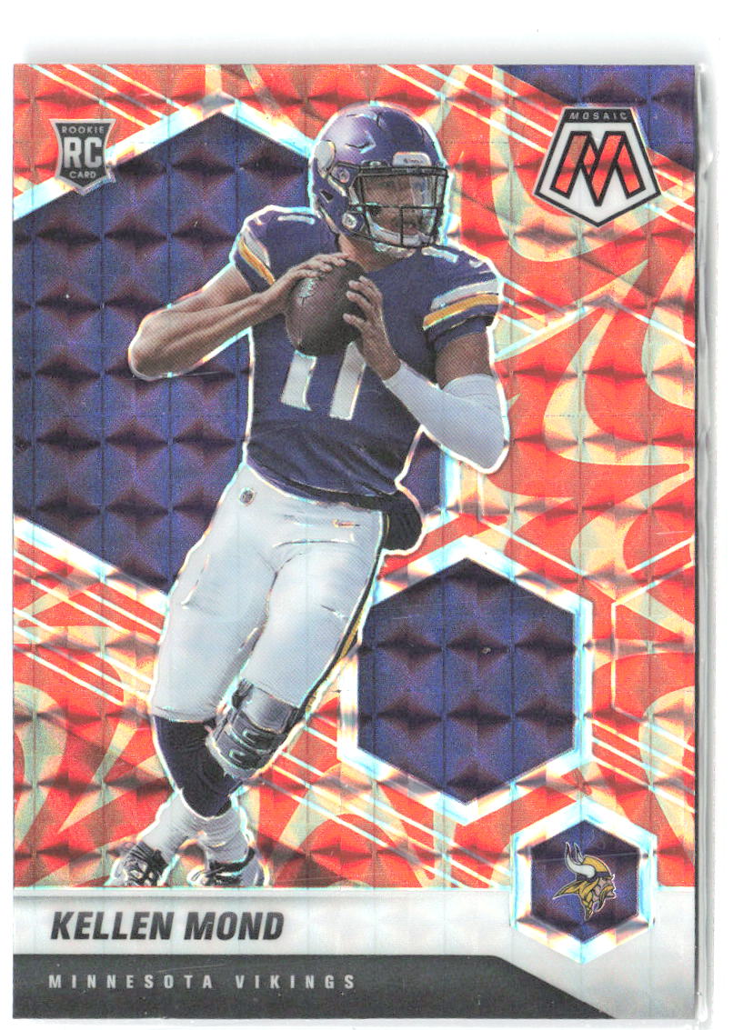 Kellen Mond Panini Mosaic - Prizm Reactive Orange 321 2021 Minnesota Vikings