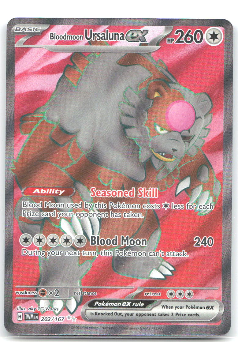 Bloodmoon Ursaluna ex Ultra Rare Twilight Masquerade 202/167 NM oky CG Works