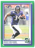 Ricky Williams Donruss - Press Proofs Green 177 2025 Baltimore Ravens