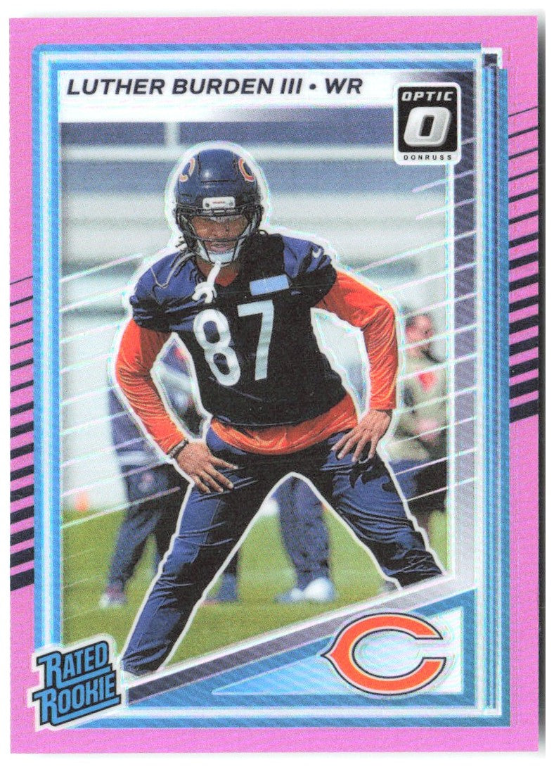 Luther Burden III Donruss - Optic Rated Rookies Pink 395 2025 Chicago Bears