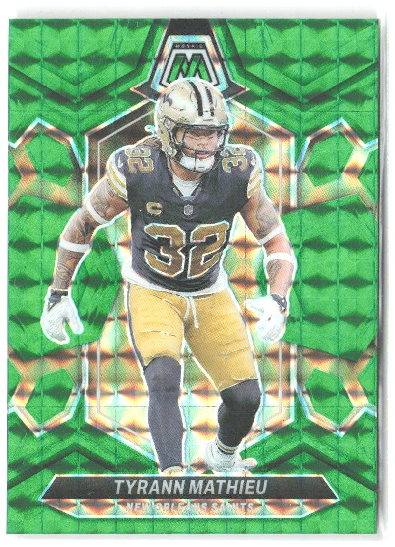Tyrann Mathieu Panini Mosaic - Mosaic Green 161 2024 New Orleans Saints
