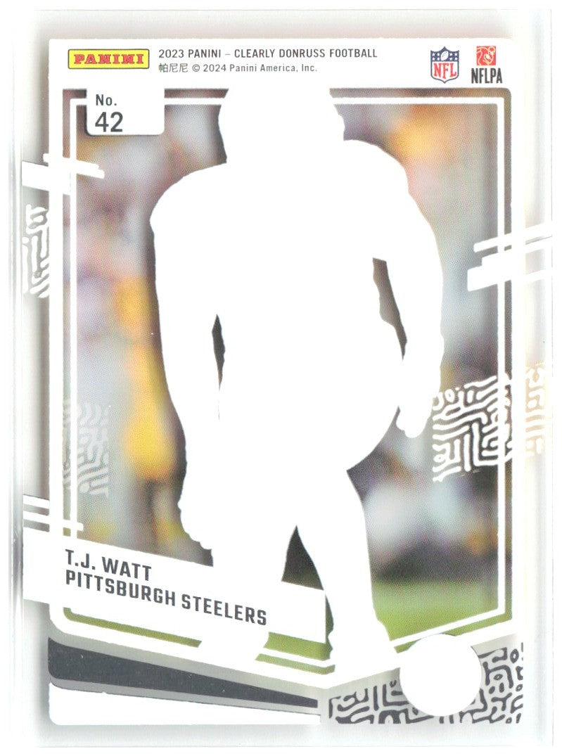 T.J. Watt Clearly Donruss 42 2023 Pittsburgh Steelers