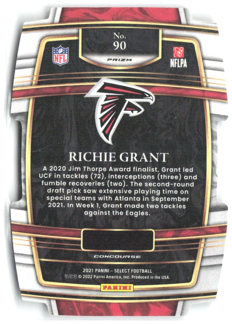 Richie Grant Select - Green and Yellow Prizm Die Cut 90 2021 Atlanta Falcons