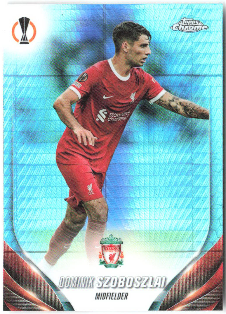 Dominik Szoboszlai Topps Chrome UEFA - Aqua Prism Refractor 119 2023-24