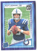Riley Leonard Donruss Optic - Purple Shock 255 2025 Indianapolis Colts