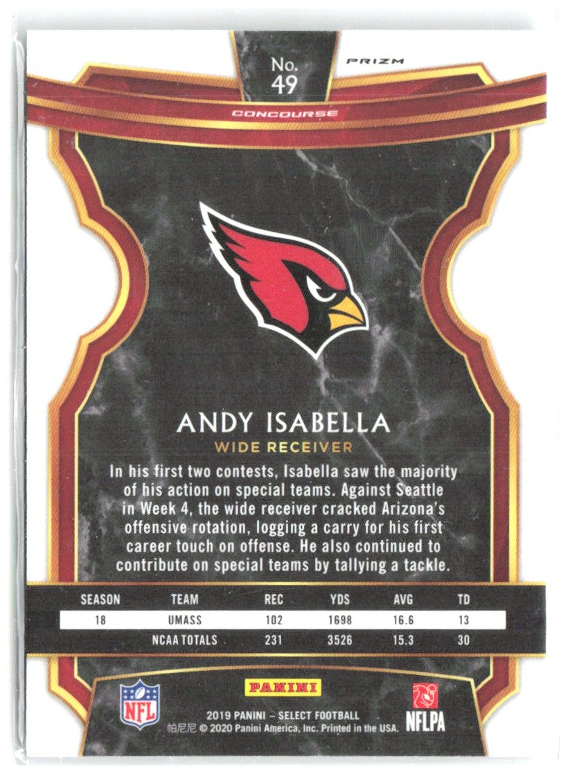 Andy Isabella Panini Select - Silver Prizm 49 2019 Arizona Cardinals