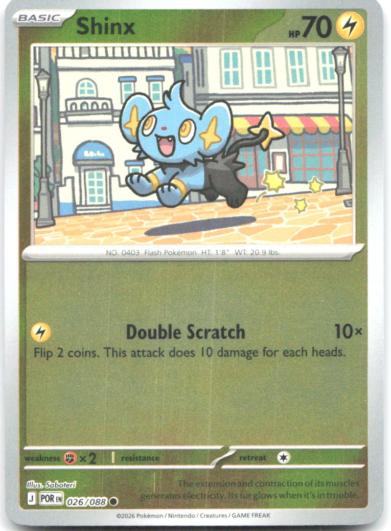 Shinx Reverse Holo Common ME03: Perfect Order 026/088 NM Saboteri