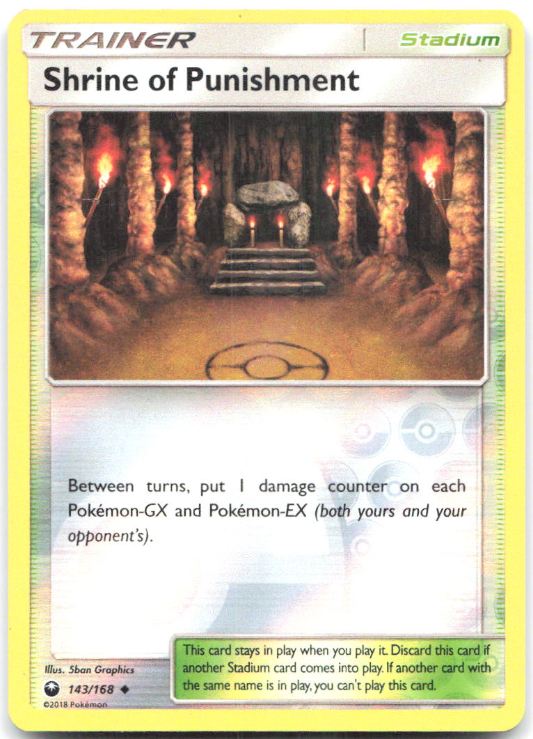 Shrine of Punishment Reverse Holo SM Celestial Storm 143/168 NM 5ban Graphics