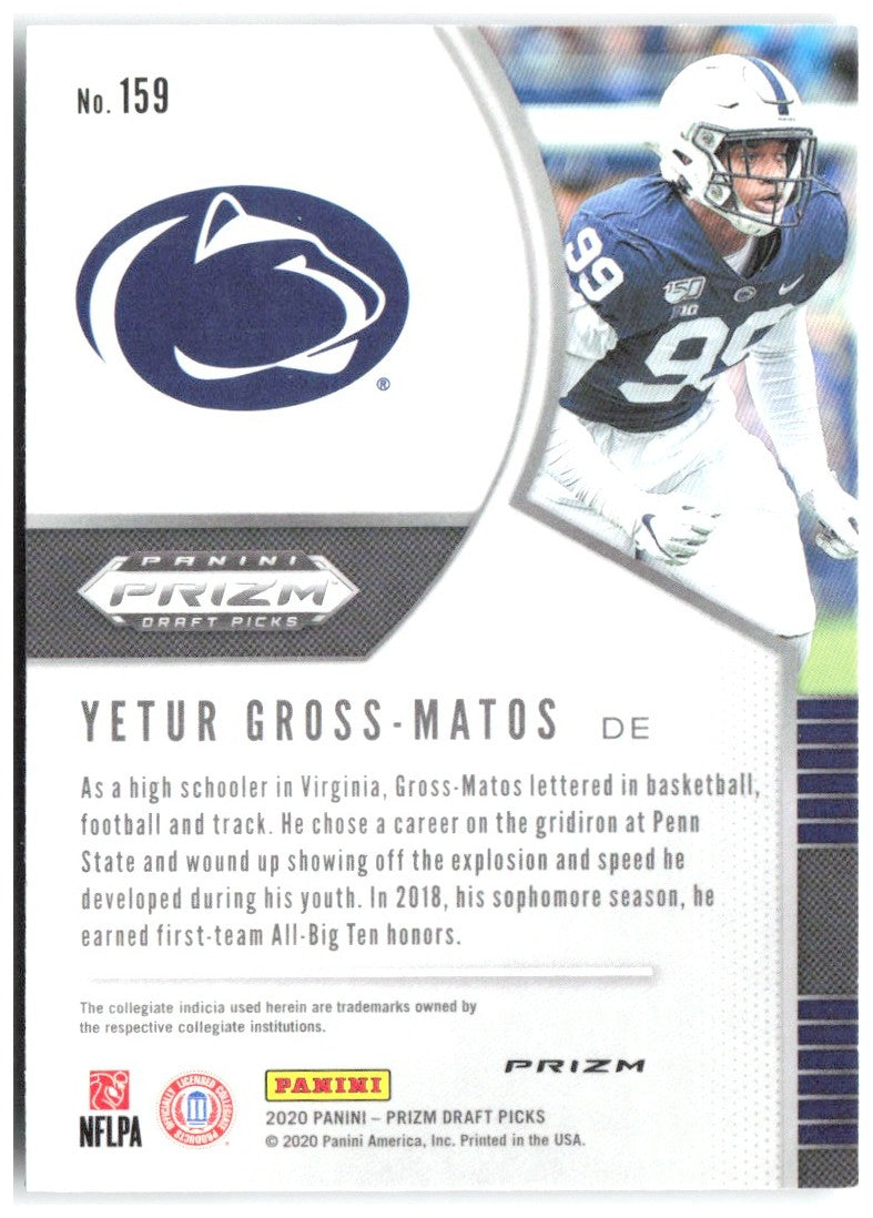 Yetur Gross-Matos Prizm Draft Picks - Prizms Silver 159 2020 Penn State