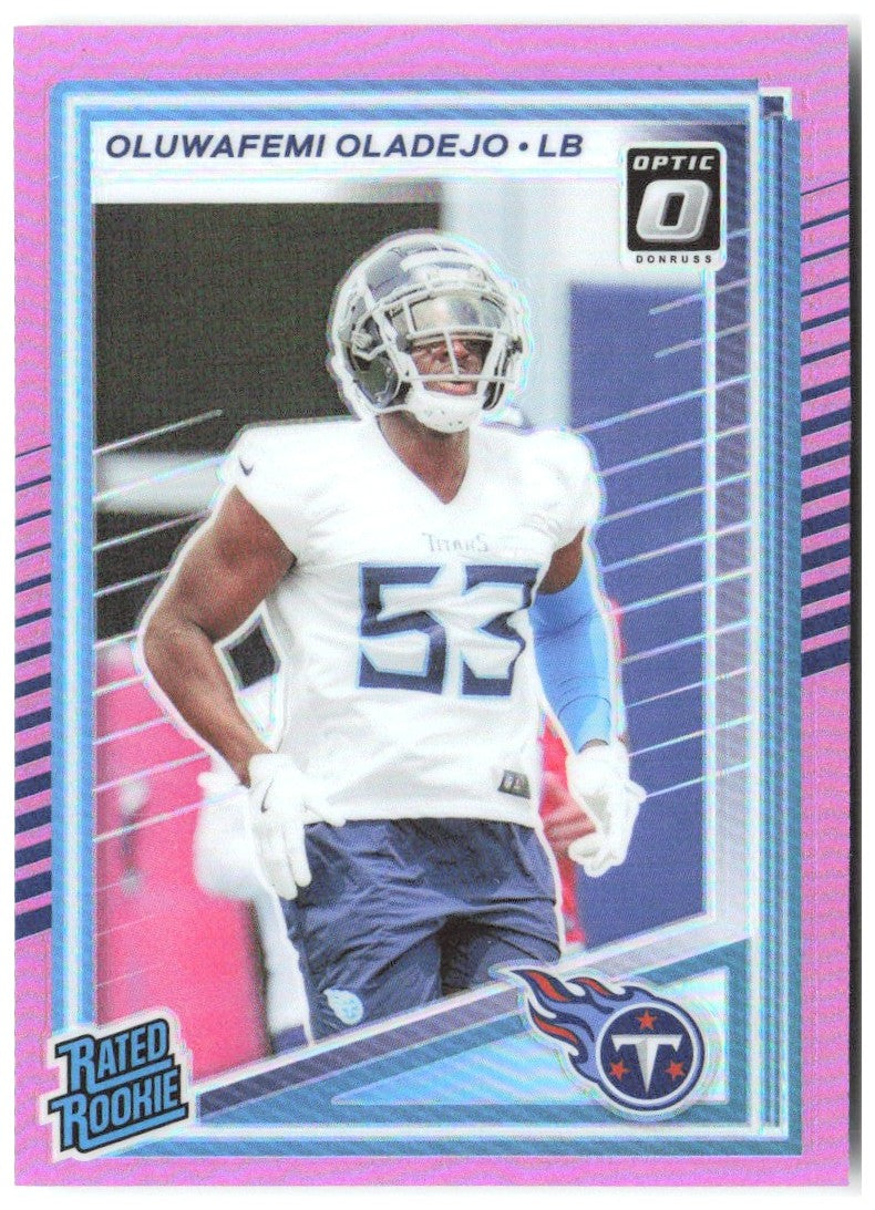 Oluwafemi Oladejo Donruss - Optic Rated Rookies Pink 384 2025 Tennessee Titans