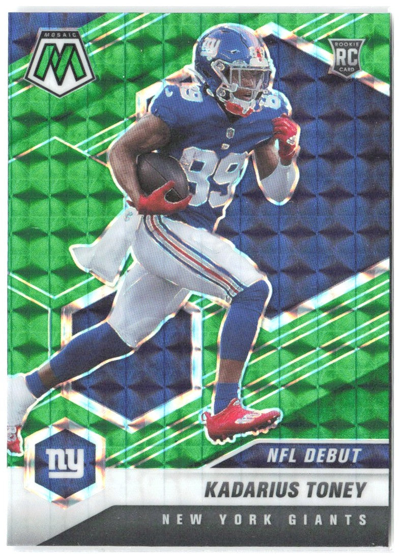 Kadarius Toney Panini Mosaic - Prizm Green 251 2021 New York Giants