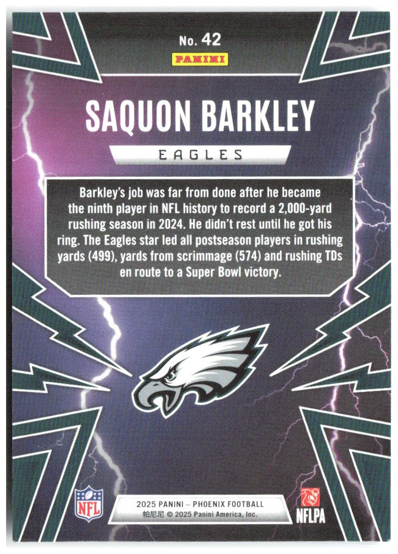 Saquon Barkley Panini Phoenix - Thunderbirds 42 2025 Philadelphia Eagles