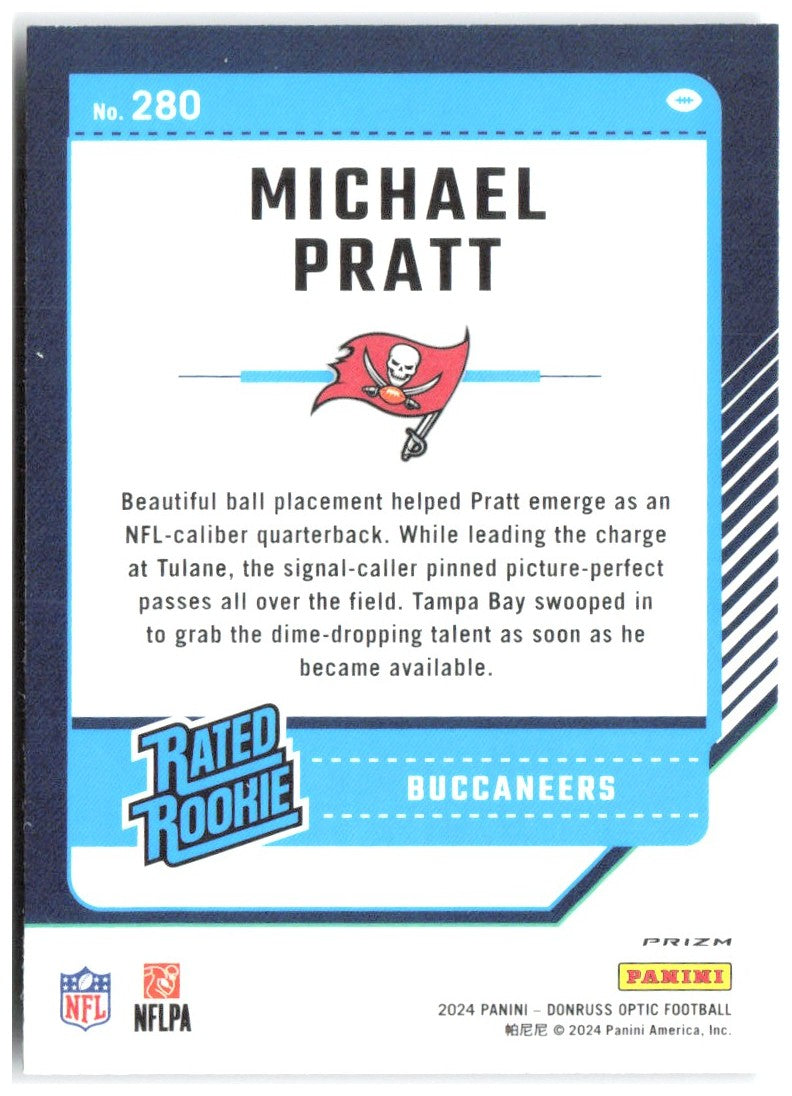 Michael Pratt Donruss Optic - Purple Shock 280 2024 Tampa Bay Buccaneers