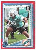 Kenneth Grant Donruss - Optic Rated Rookies Red Wave 370 2025 Miami Dolphins
