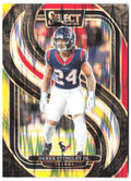 Derek Stingley Jr. Select - Red & Yellow Prizm Shock 149 2024 Houston Texans
