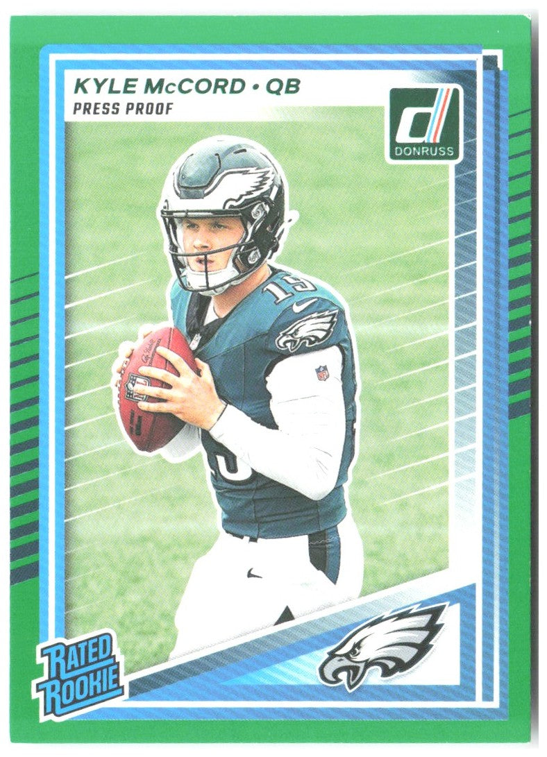 Kyle McCord Donruss - Press Proofs Green 325 2025 Philadelphia Eagles