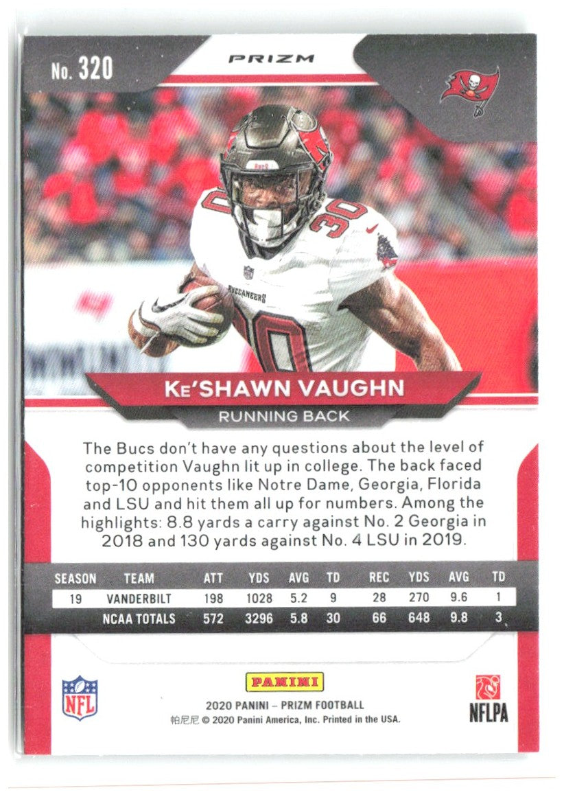 Ke'Shawn Vaughn Panini Prizm - Prizm Green 320 2020 Tampa Bay Buccaneers