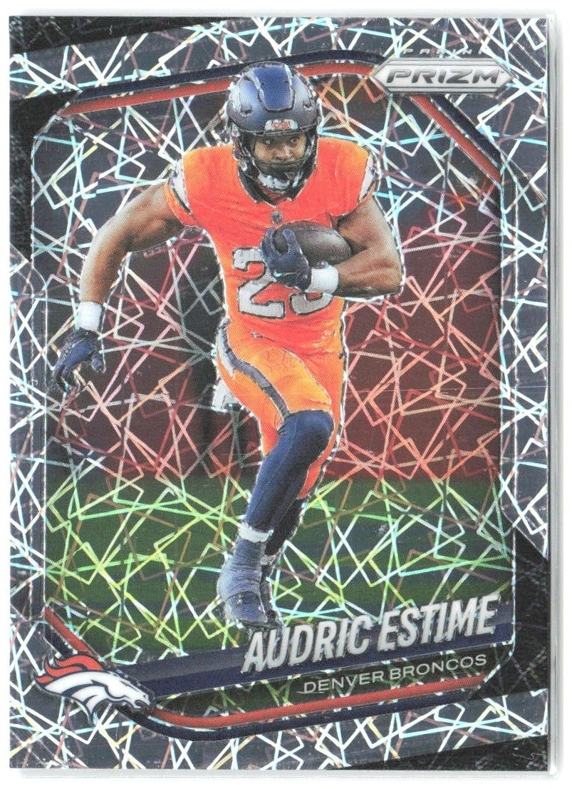 Audric Estime Panini Prizm - Lazer 226 2025 Denver Broncos
