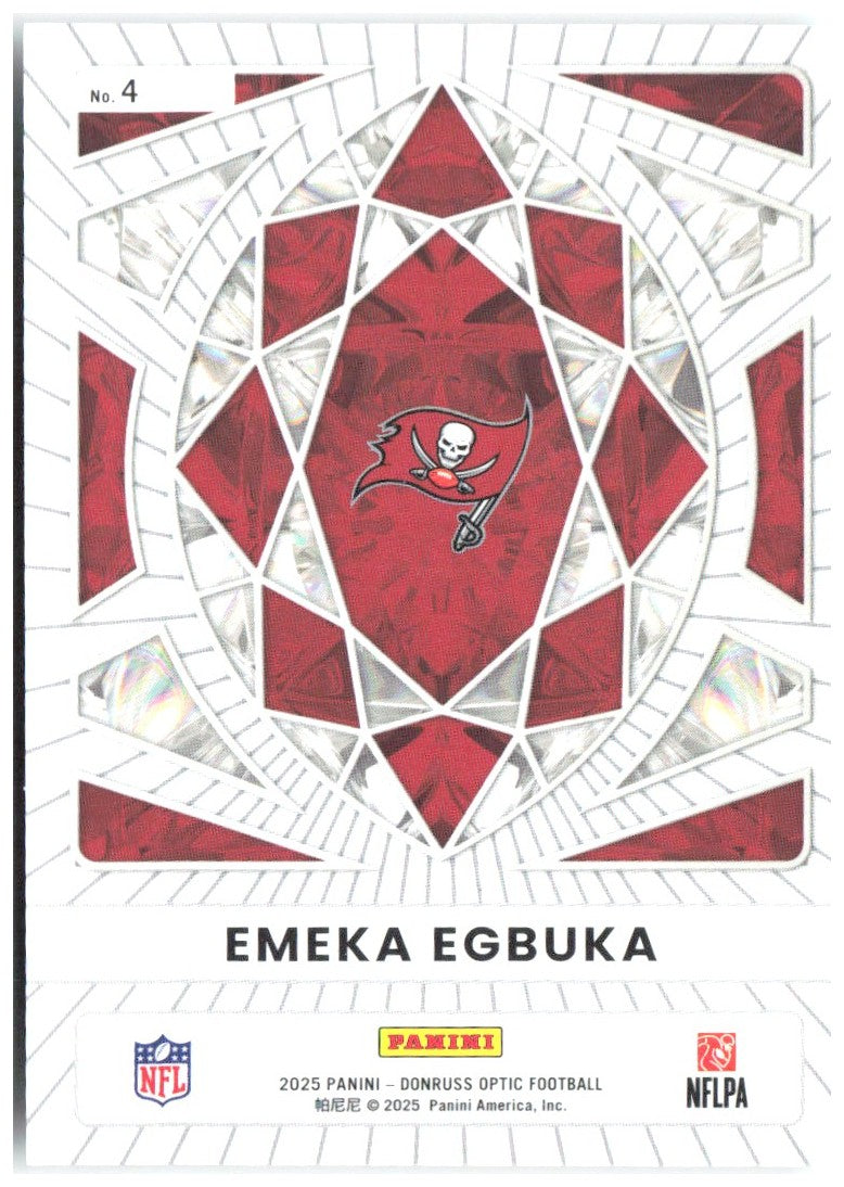 Emeka Egbuka Donruss Optic - Diamond Hands 4 2025 Tampa Bay Buccaneers