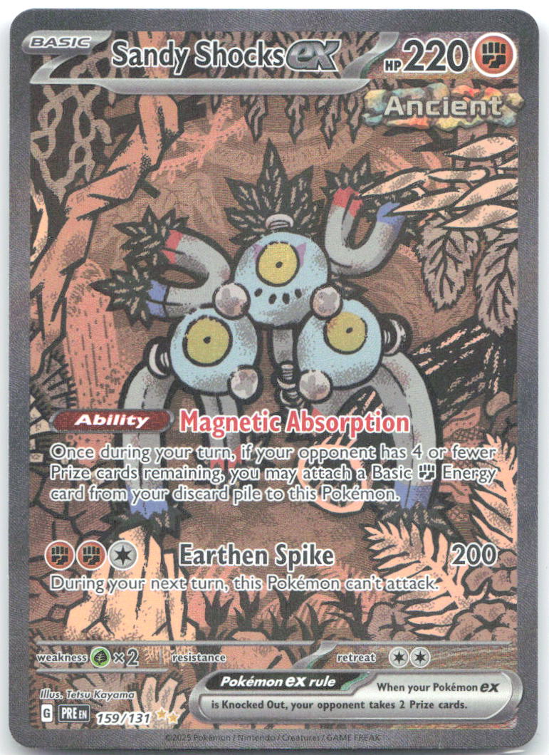 Sandy Shocks ex 159 131 Holo Special Illustration Rare SV: Prismatic Evolutions 159/131 NM Tetsu Kayama