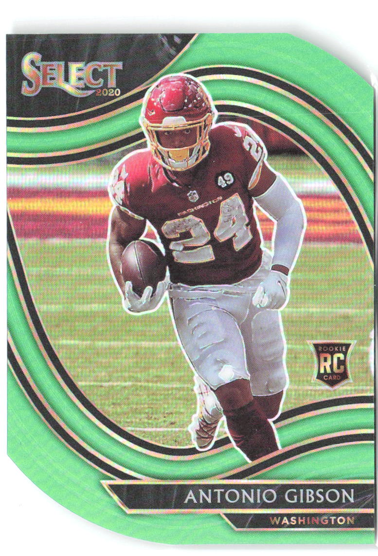 Antonio Gibson Select Neon Green Prizm Die Cut 372 2020 Washington Football Team