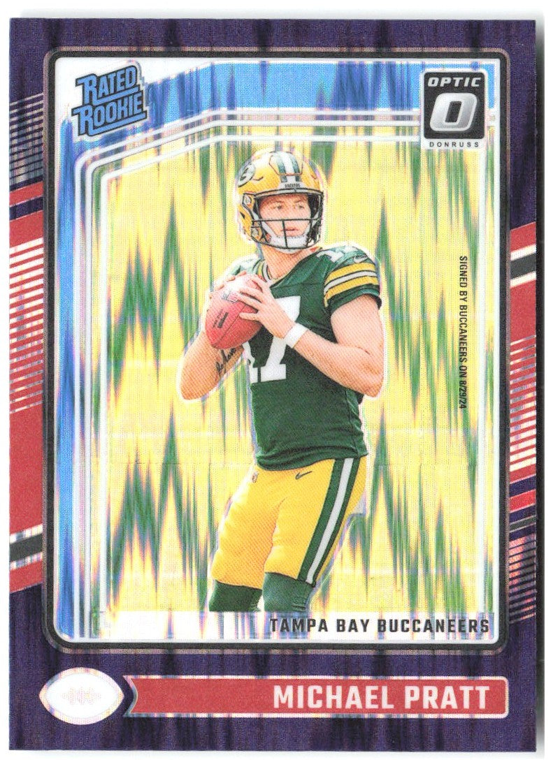 Michael Pratt Donruss Optic - Purple Shock 280 2024 Tampa Bay Buccaneers