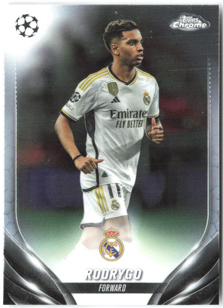 Rodrygo Topps Chrome UEFA Club Competitions 168 2023-24 Real Madrid CF