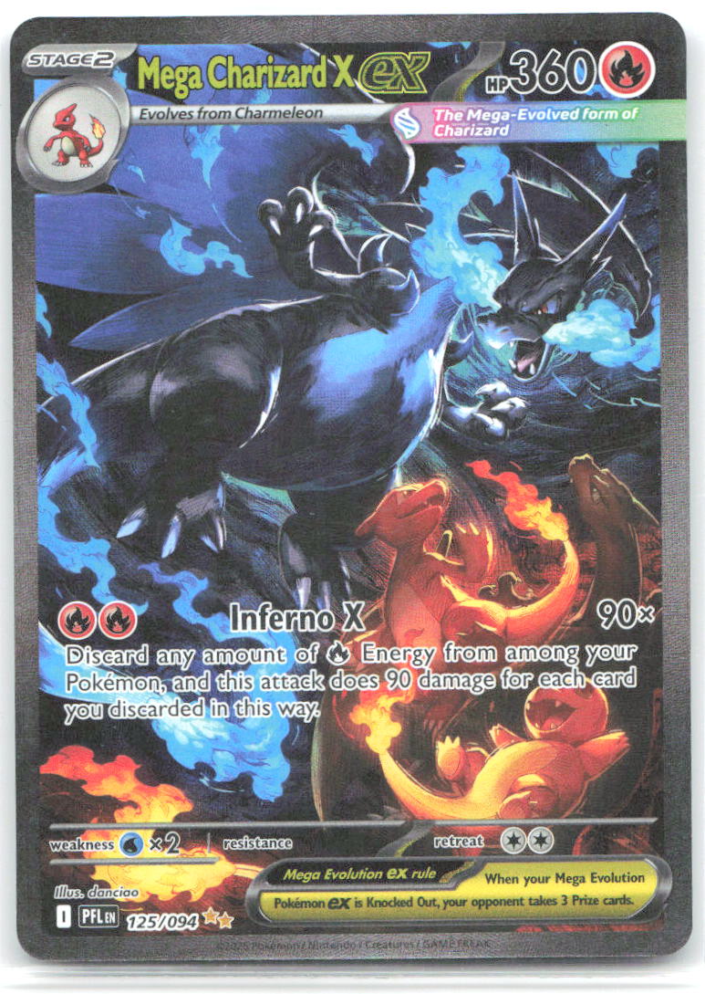 Mega Charizard X ex Holo Special Illustration Rare ME02: Phantasmal Flames 125/094 NM takuyoa