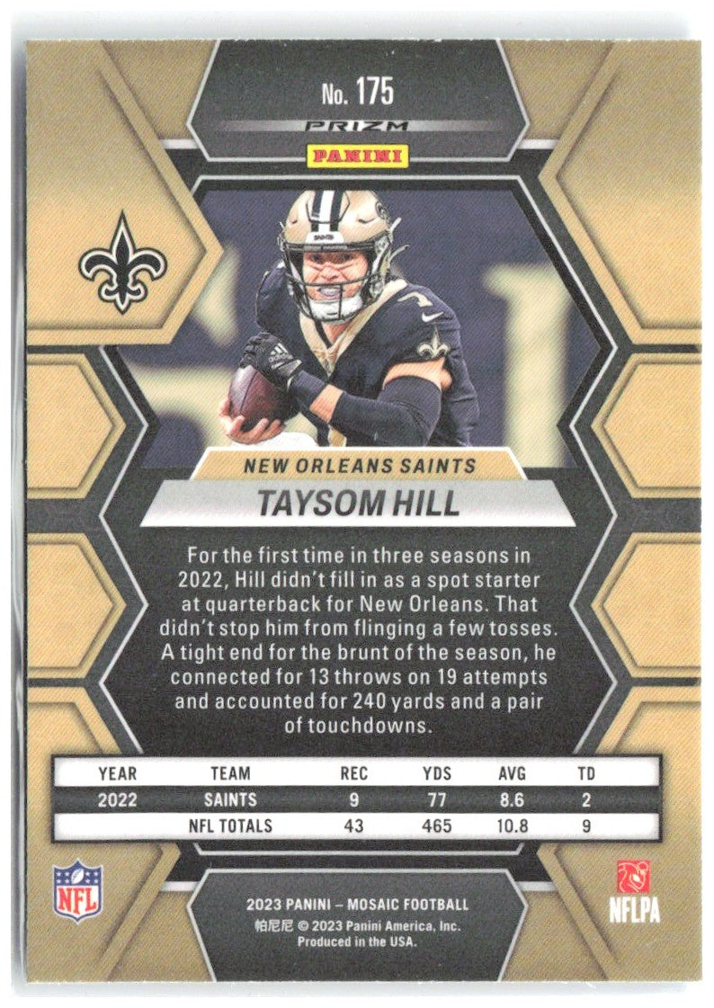 Taysom Hill Panini Mosaic - Reactive Blue Mosaic 175 2023 New Orleans Saints