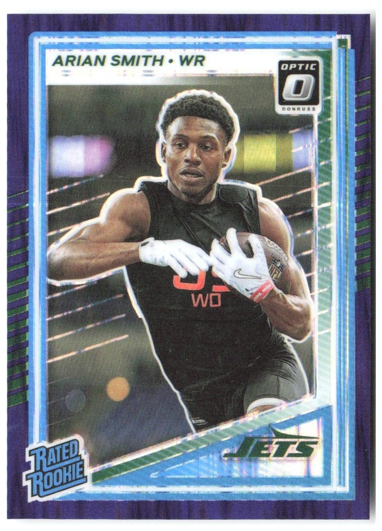 Arian Smith Donruss Optic - Purple Shock 285 2025 New York Jets