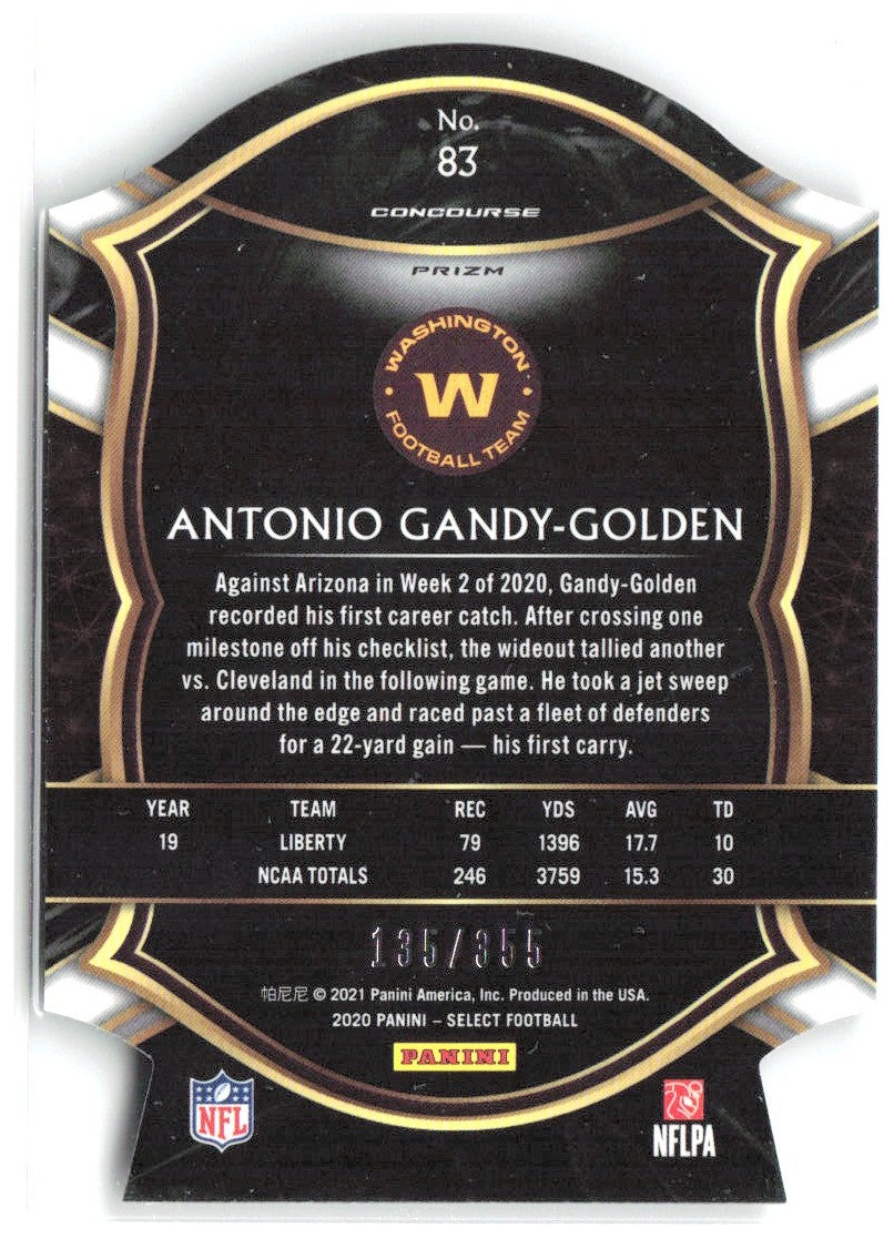 Antonio Gandy-Golden Panini Select - Copper Prizm Die Cut 83 2020 /355