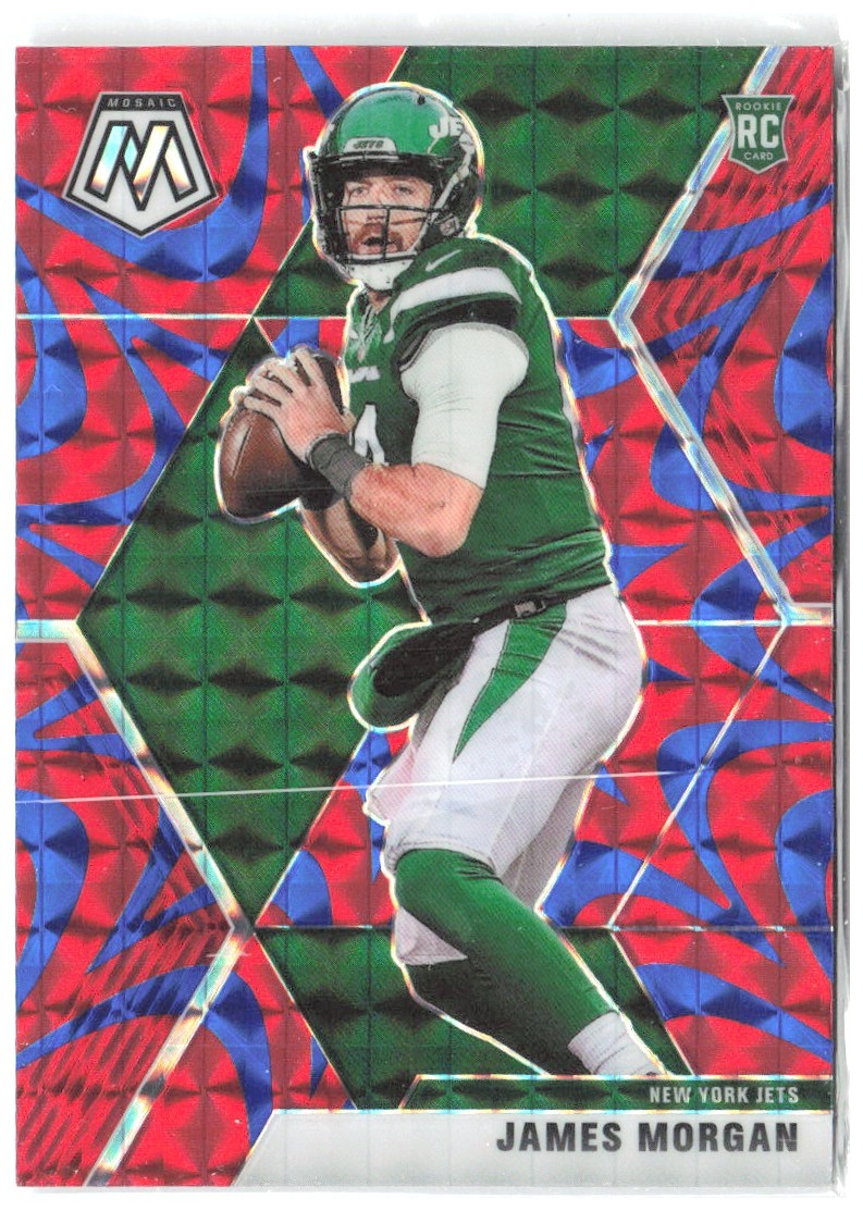 James Morgan Panini Mosaic - Prizm Reactive Blue 238 2020 New York Jets