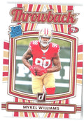 Mykel Williams Donruss - Rated Rookies Throwback 20 2025 San Francisco 49ers