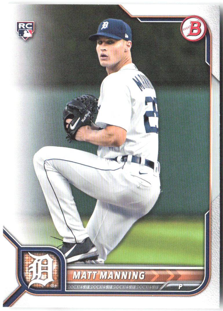 Matt Manning Bowman 58 2022 Detroit Tigers RC