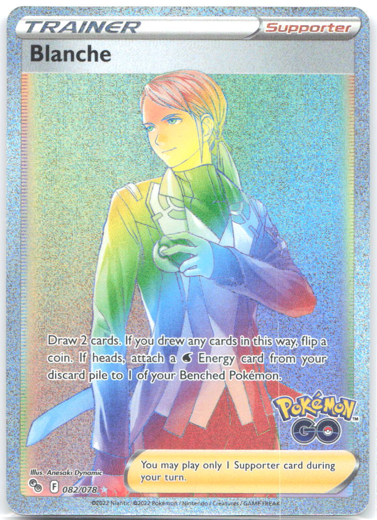 Blanche Secret Holo Secret Rare Pokemon GO 082/078 NM Anesaki Dynamic