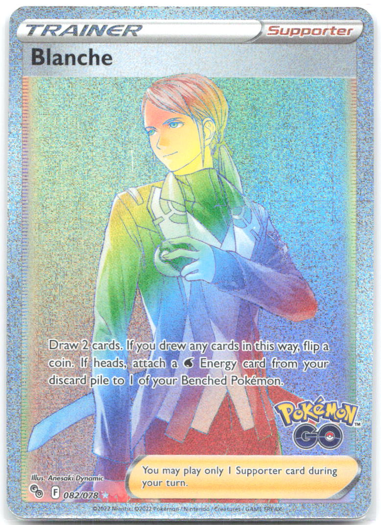 Blanche Secret Holo Secret Rare Pokemon GO 082/078 NM Anesaki Dynamic