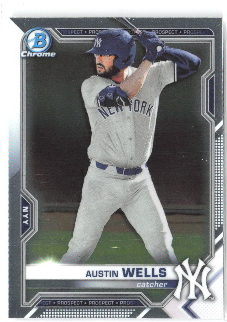 Austin Wells Bowman - Chrome Prospects BCP-47 2021 New York Yankees