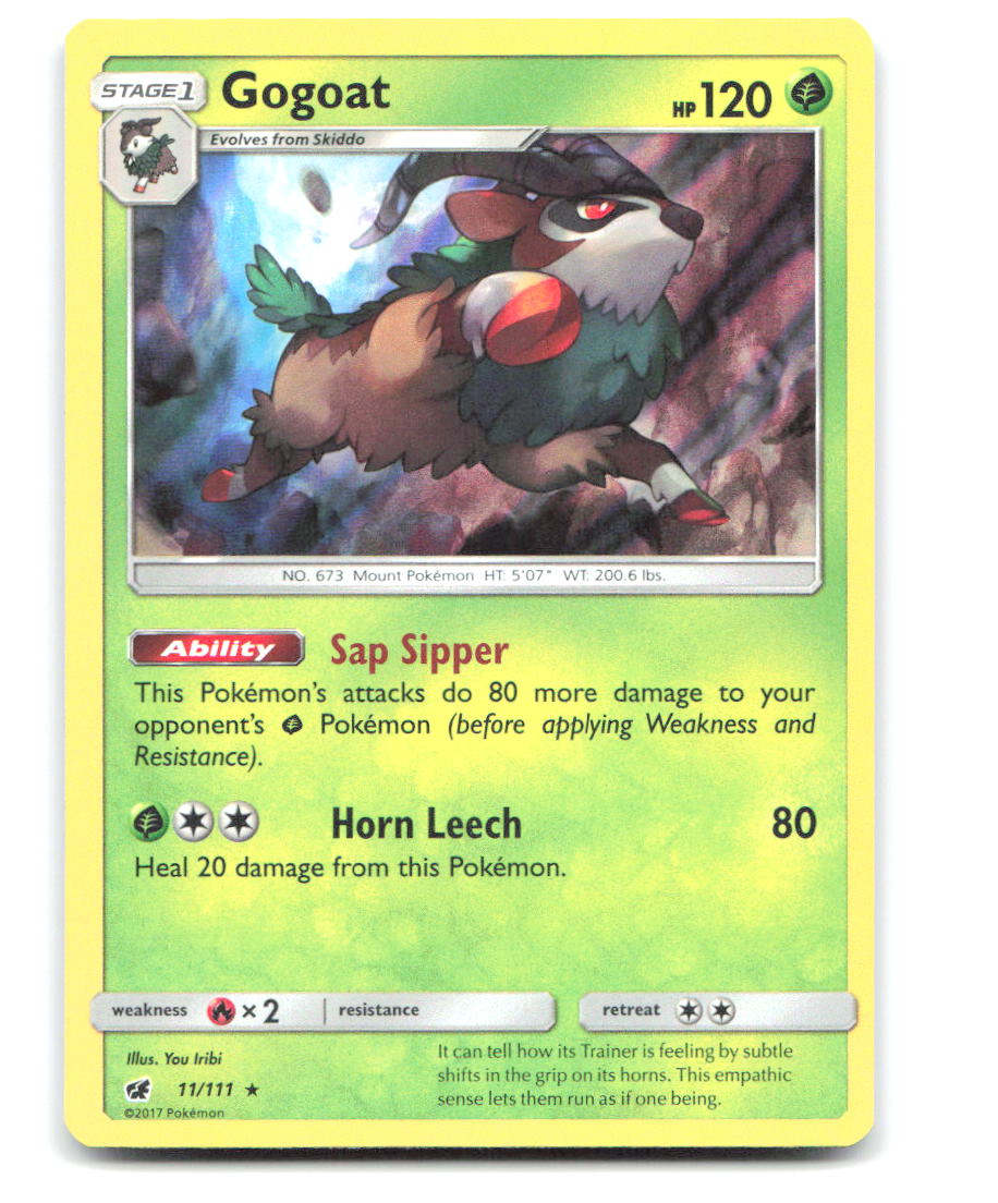 Gogoat Holo Rare SM Crimson Invasion 11/111 NM You Iribi