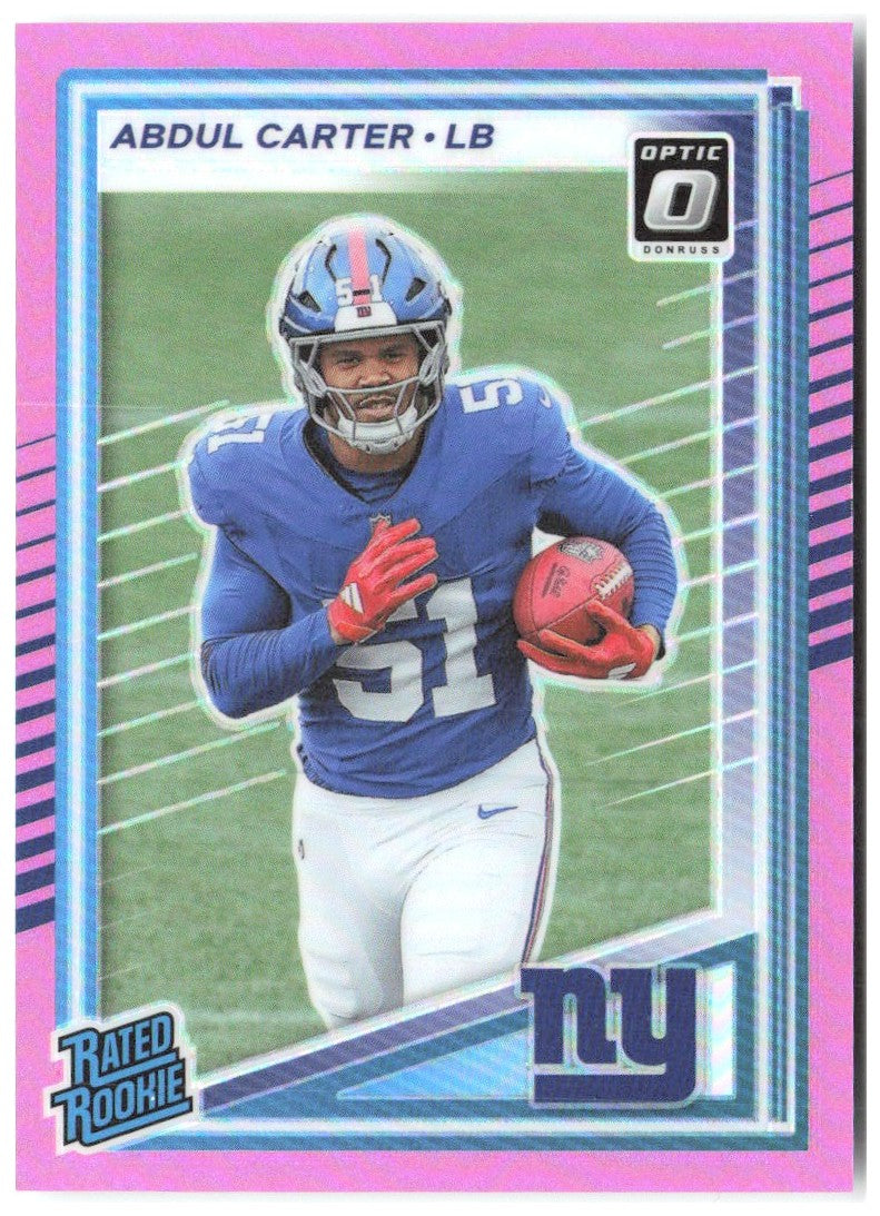 Abdul Carter Donruss - Optic Rated Rookies Preview Pink 315 2025 New York Giants